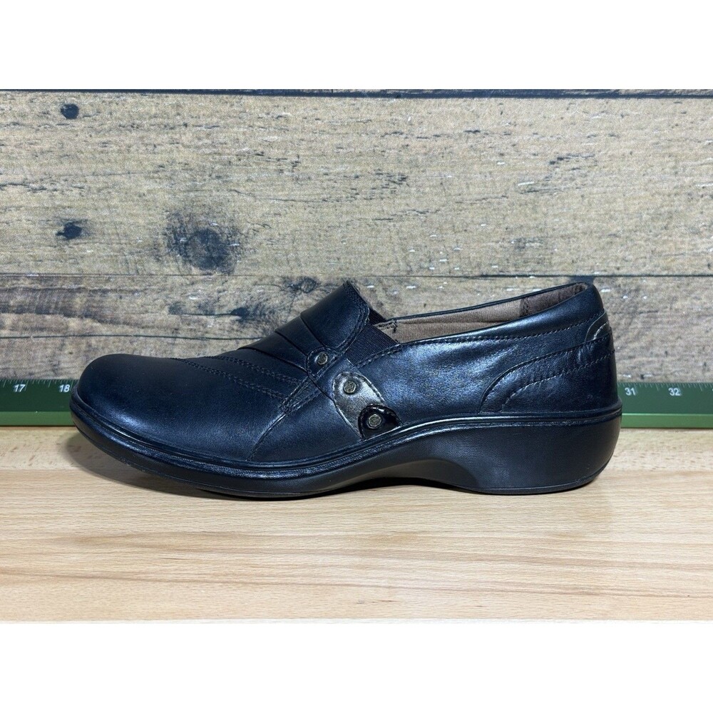 🔥ARAVON DANIELLE-AR AAG08BK Women's Size 9 2A Slip On Black Shoes Excellent